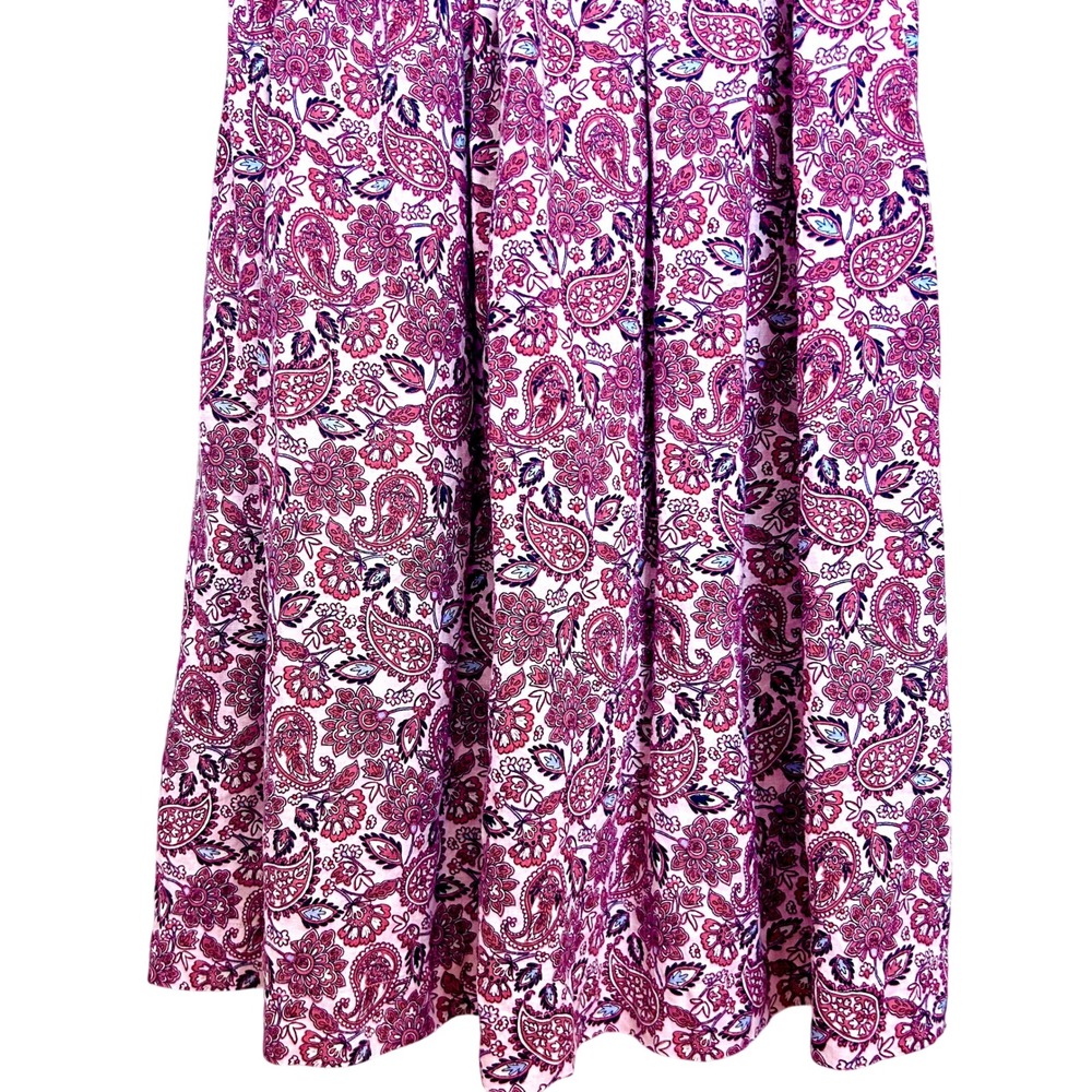 Boden Pink Paisley Smocked Waist Maxi Skirt Floral Boho US 10 UK 14 - Picture 11 of 13